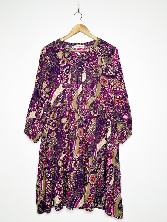 NATURAL LIFE Dresses & Skirts - Natural Life Boho Tunic Mini Dress Floral Size L